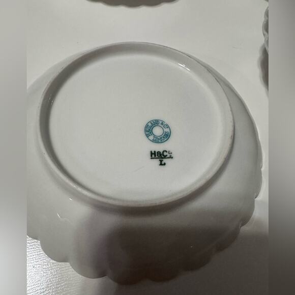 Haviland Co. Limoges 4 Scalloped Ruffled Ceramic Parisian Style Dishes 1880s - Picture 10 of 11